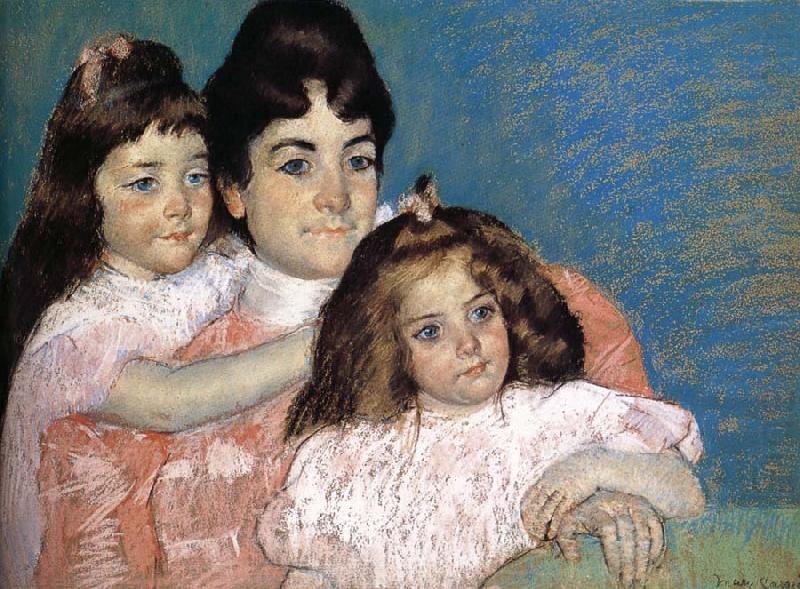 The Lady and her two daughter, Mary Cassatt